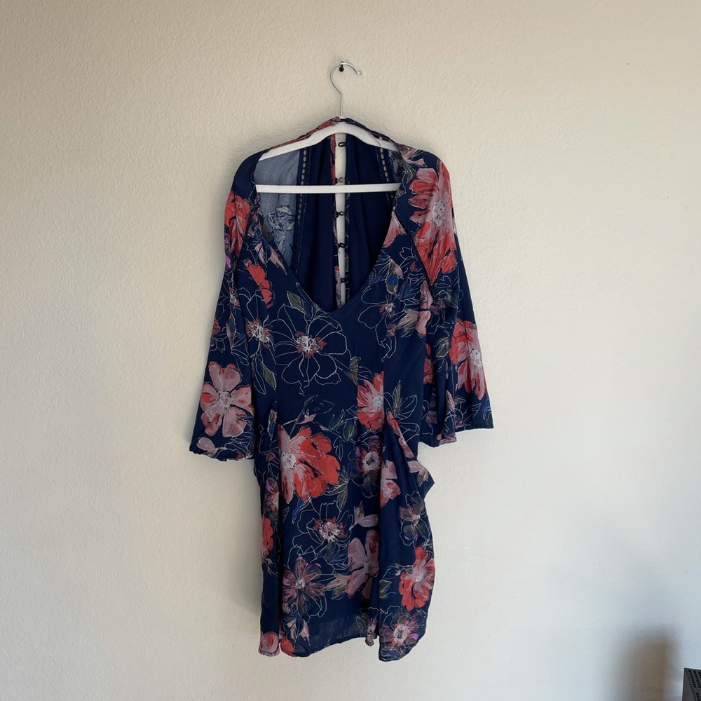 Free People Eyes on you tunic dress boho floral - Picture 3 of 4